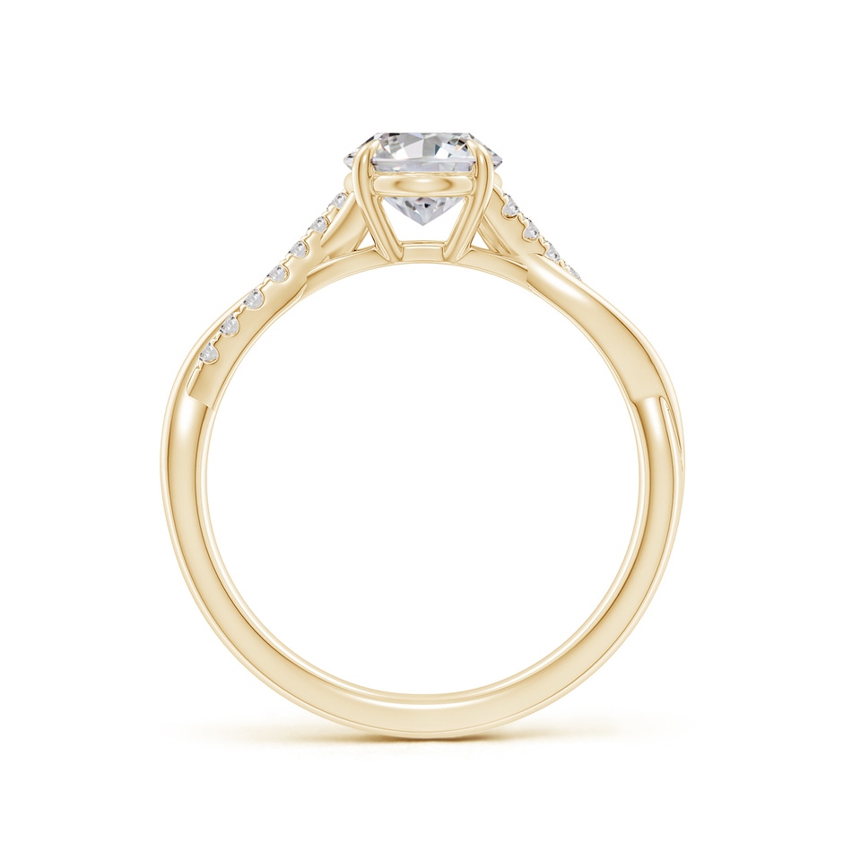 8x6mm IJI1I2 Oval Diamond Twisted Shank Engagement Ring in Yellow Gold side 199