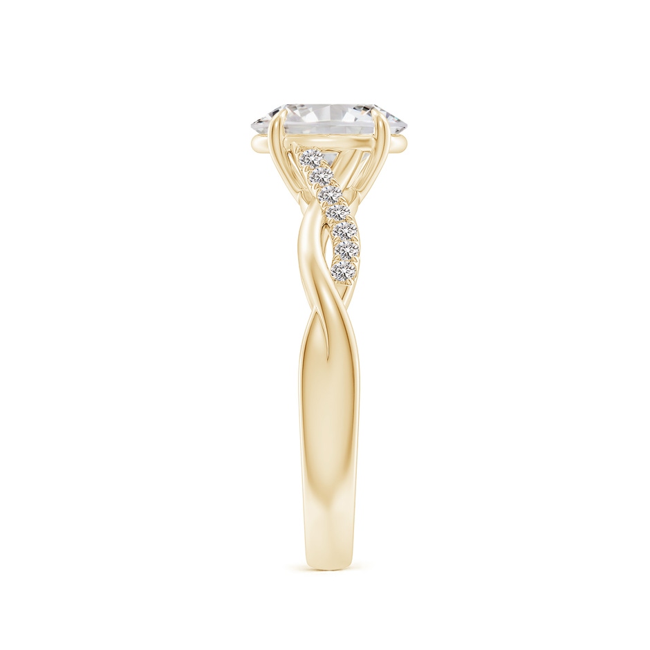 8x6mm IJI1I2 Oval Diamond Twisted Shank Engagement Ring in Yellow Gold side 299