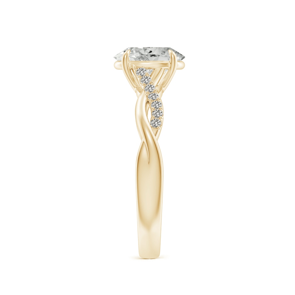 8x6mm KI3 Oval Diamond Twisted Shank Engagement Ring in Yellow Gold side 299