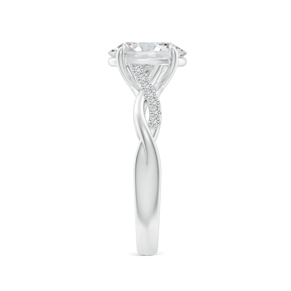 9x7mm HSI2 Oval Diamond Twisted Shank Engagement Ring in P950 Platinum side 299
