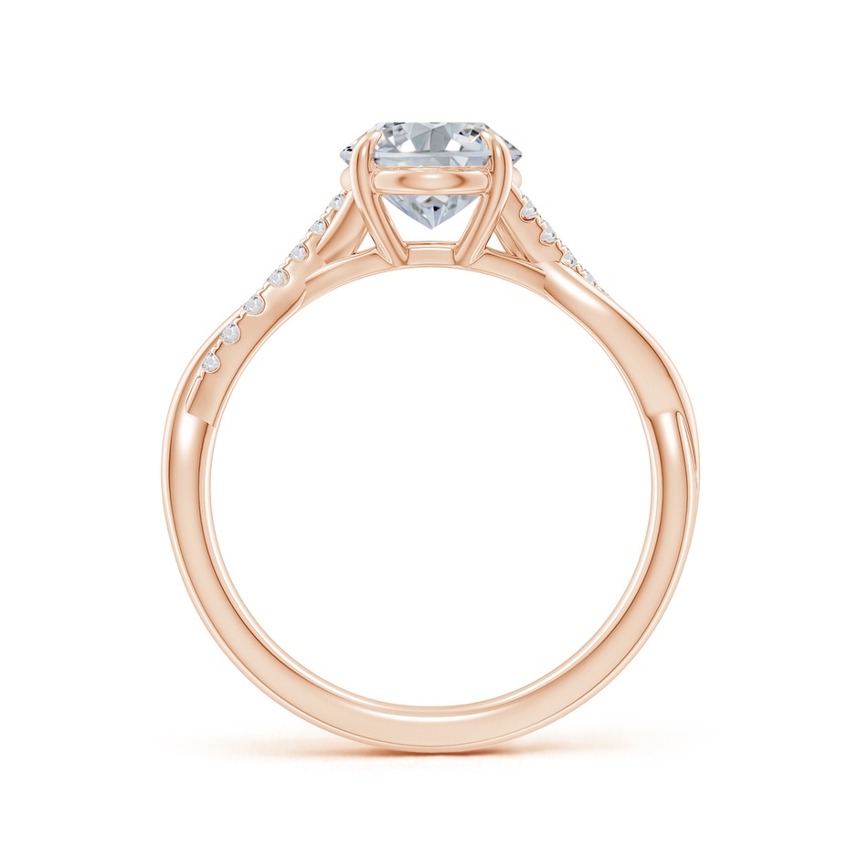 9x7mm HSI2 Oval Diamond Twisted Shank Engagement Ring in Rose Gold side 199