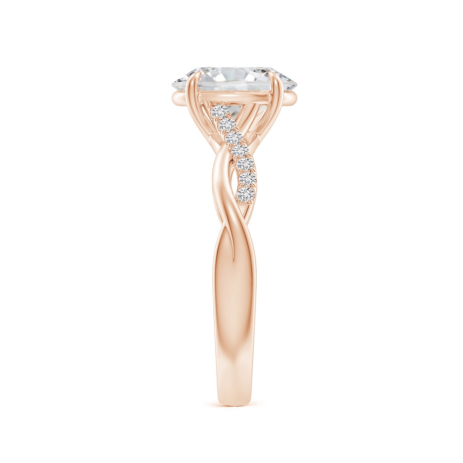 9x7mm HSI2 Oval Diamond Twisted Shank Engagement Ring in Rose Gold side 299
