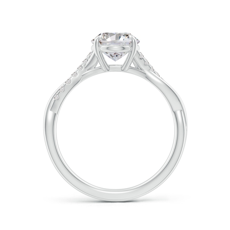 9x7mm IJI1I2 Oval Diamond Twisted Shank Engagement Ring in P950 Platinum side 199