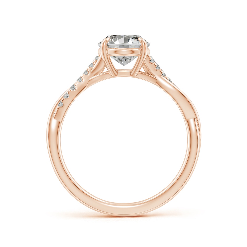 9x7mm KI3 Oval Diamond Twisted Shank Engagement Ring in 18K Rose Gold side 199