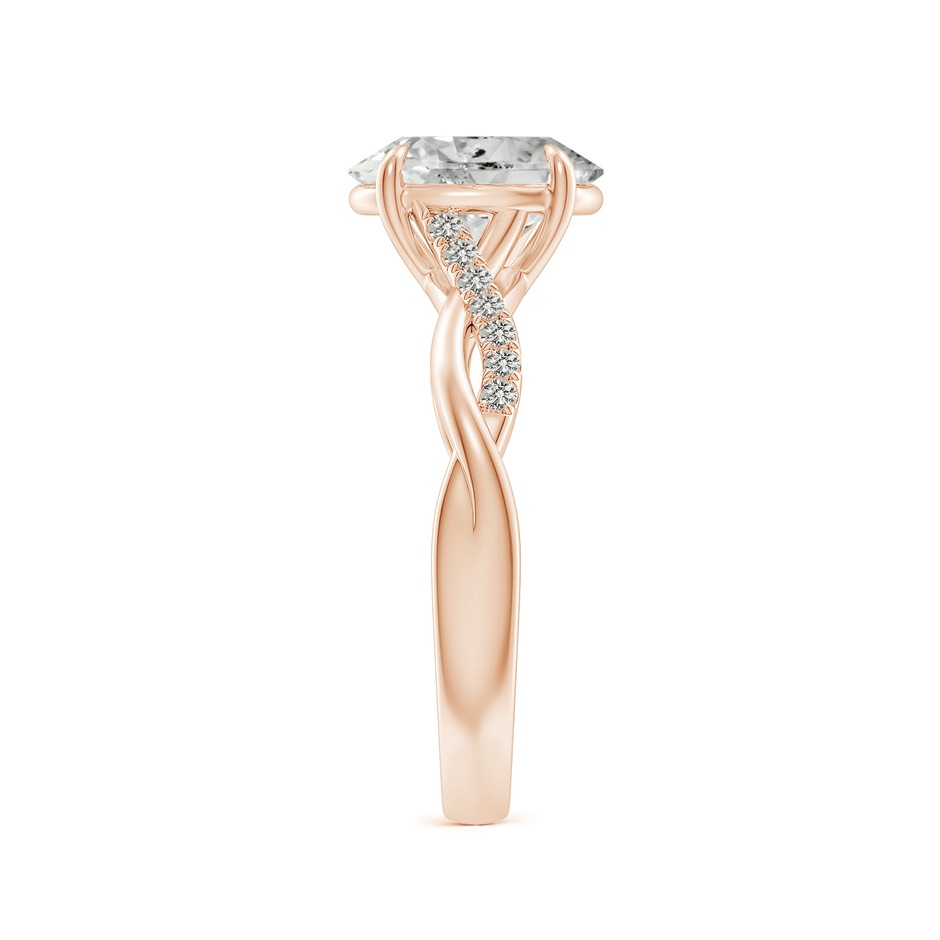 9x7mm KI3 Oval Diamond Twisted Shank Engagement Ring in 18K Rose Gold side 299