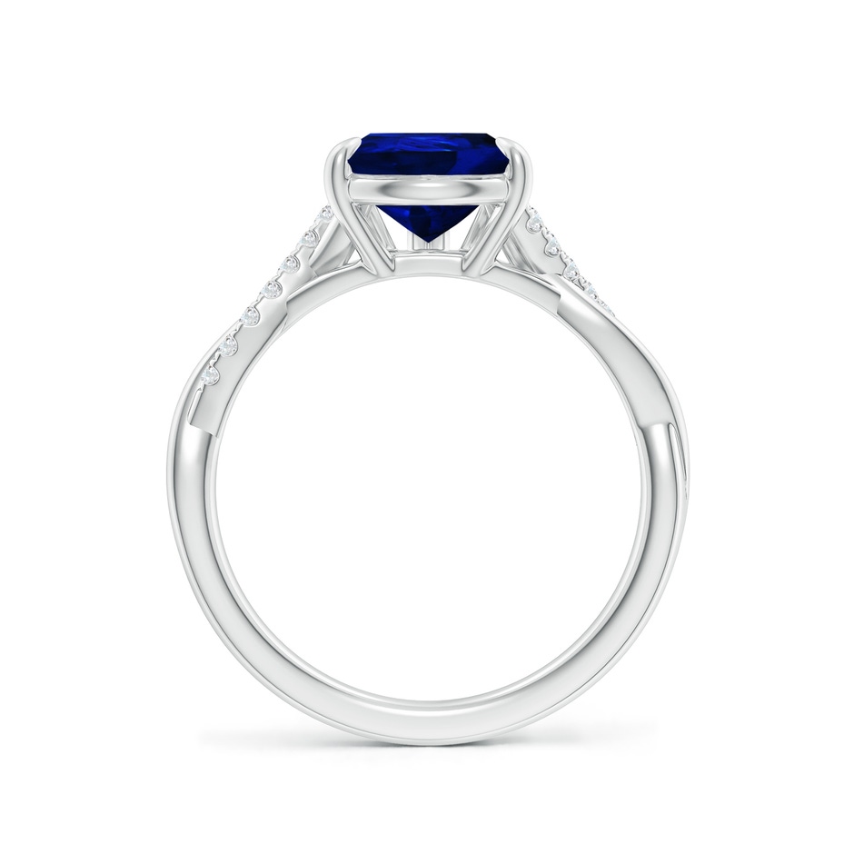 10x8mm Lab-Grown Pear-Shaped Blue Sapphire Twisted Shank Engagement Ring in White Gold side 199