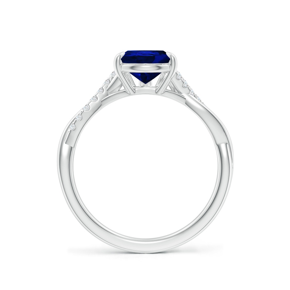 9x7mm Lab-Grown Pear-Shaped Blue Sapphire Twisted Shank Engagement Ring in White Gold side 199