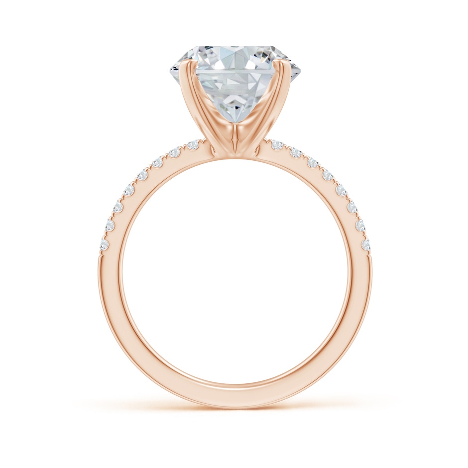 11.5x9mm GVS2 Peg Head Oval Diamond Classic Engagement Ring in Rose Gold side 199