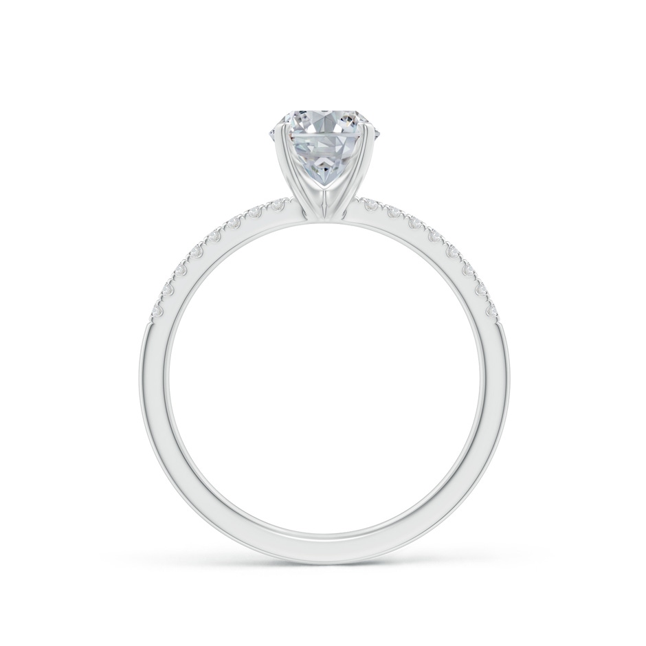 8x6mm HSI2 Peg Head Oval Diamond Classic Engagement Ring in 18K White Gold side 199