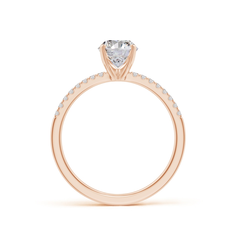 8x6mm IJI1I2 Peg Head Oval Diamond Classic Engagement Ring in Rose Gold side 199