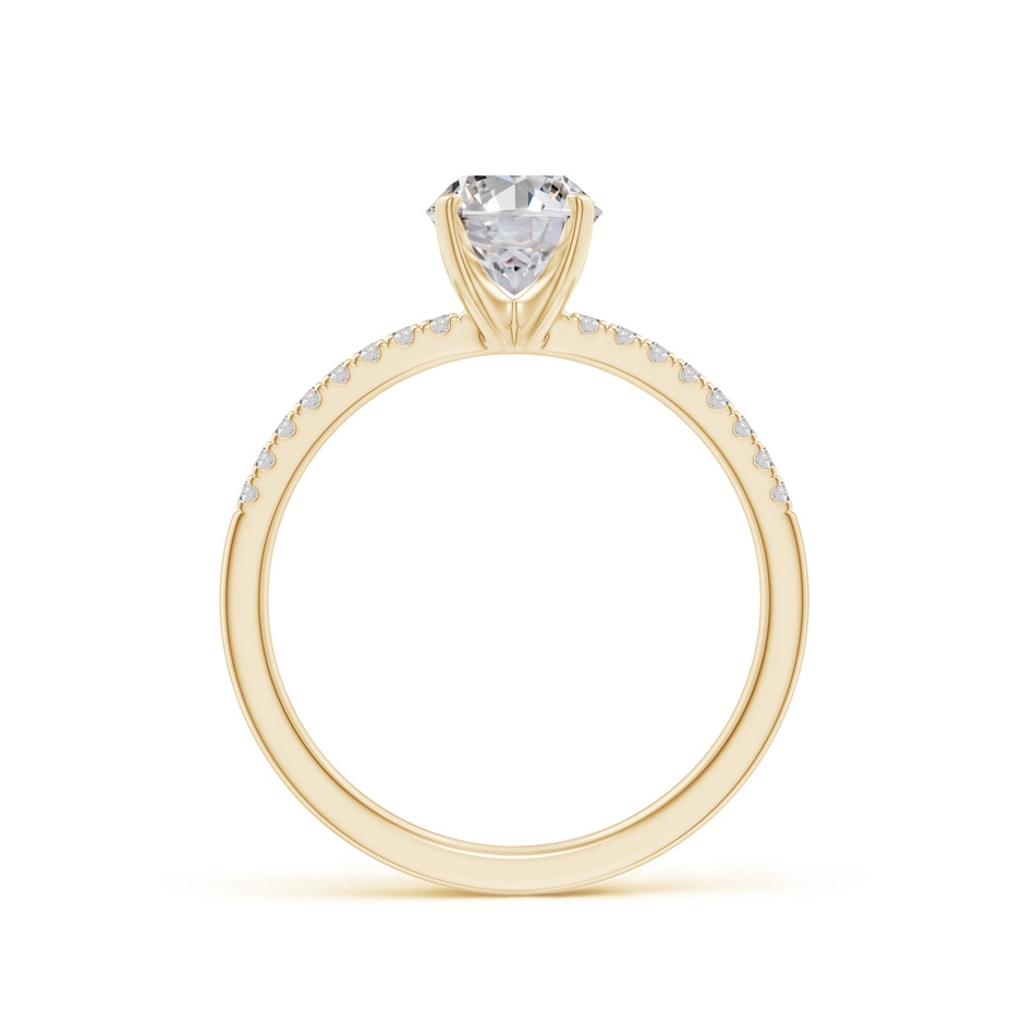 8x6mm IJI1I2 Peg Head Oval Diamond Classic Engagement Ring in Yellow Gold side 199
