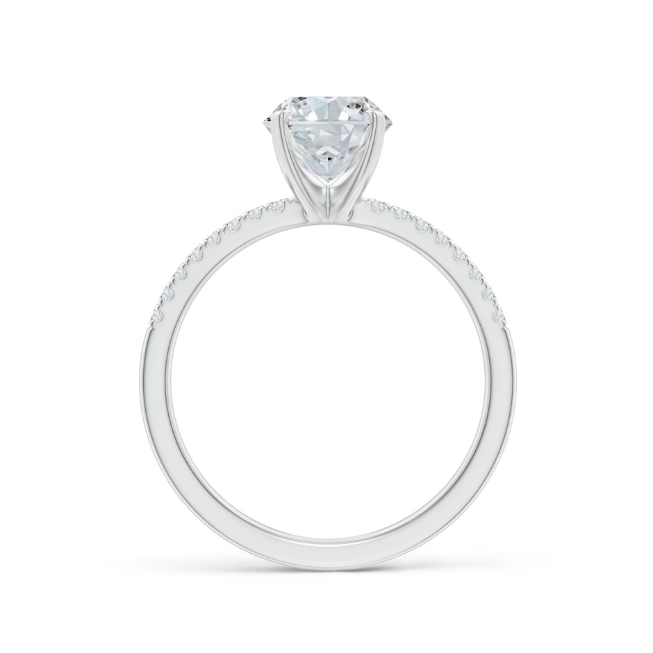 9x7mm GVS2 Peg Head Oval Diamond Classic Engagement Ring in P950 Platinum side 199