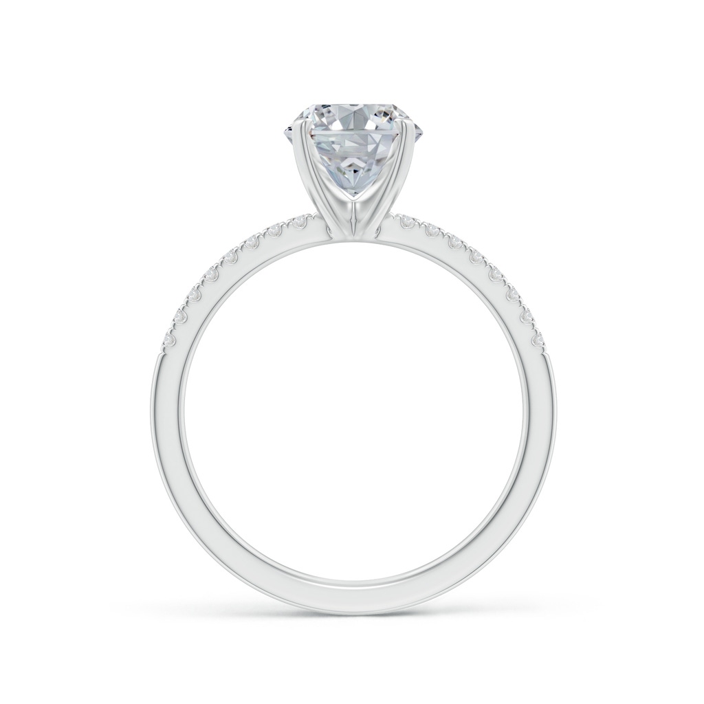 9x7mm HSI2 Peg Head Oval Diamond Classic Engagement Ring in White Gold - side 199
