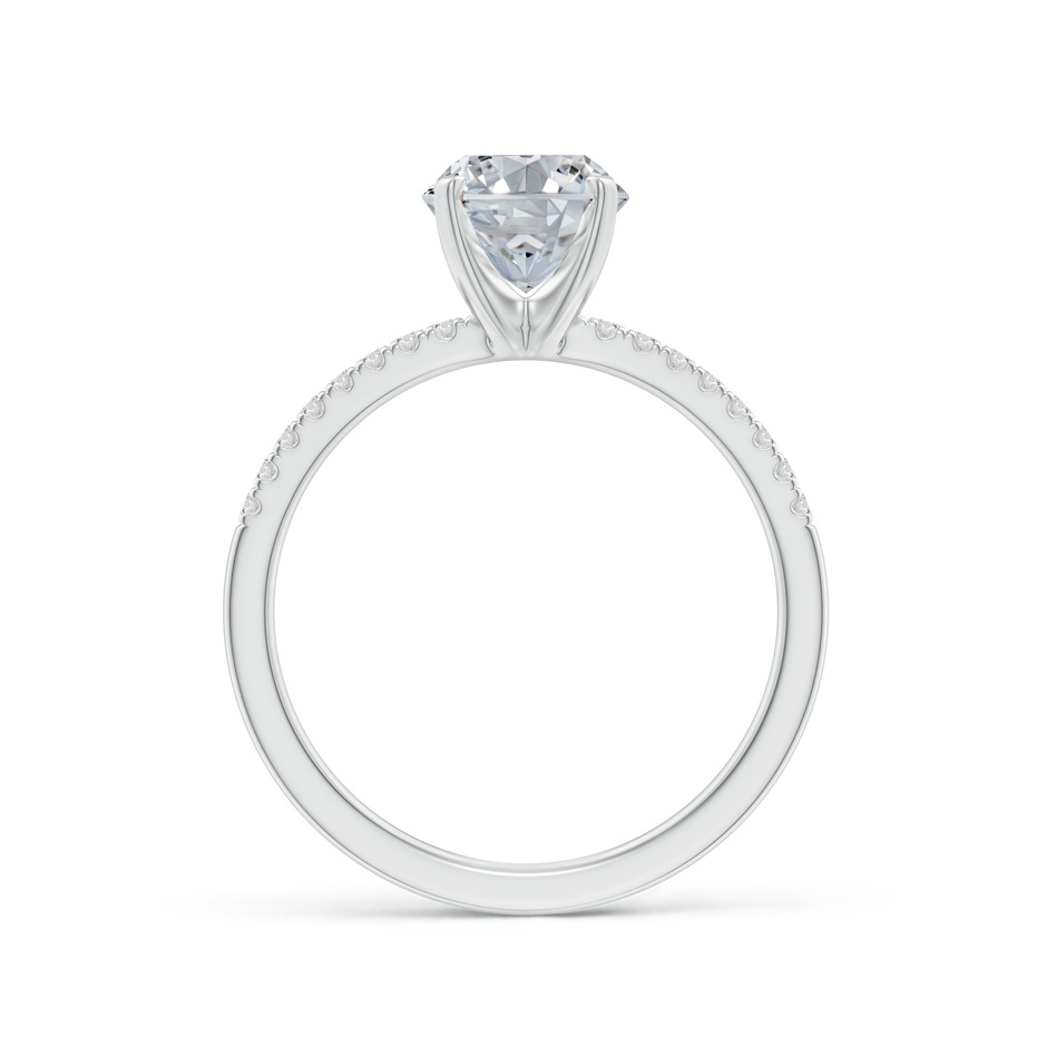 9x7mm HSI2 Peg Head Oval Diamond Classic Engagement Ring in White Gold side 199