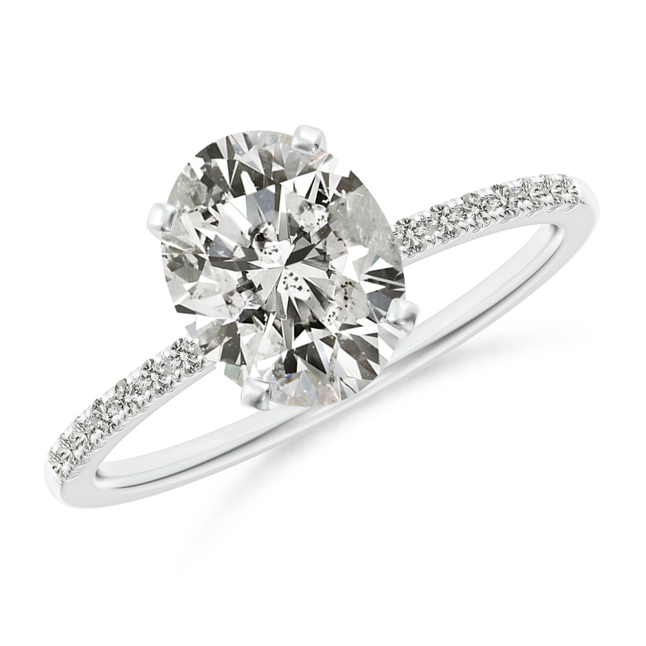 9x7mm KI3 Peg Head Oval Diamond Classic Engagement Ring in P950 Platinum 
