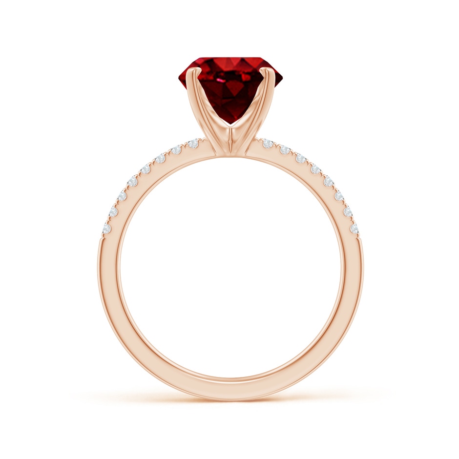 10x8mm AAAA Peg Head Oval Ruby Classic Engagement Ring in 18K Rose Gold side 199