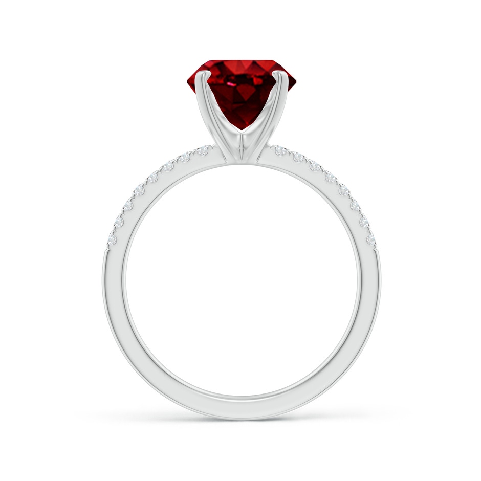 10x8mm AAAA Peg Head Oval Ruby Classic Engagement Ring in P950 Platinum side 199