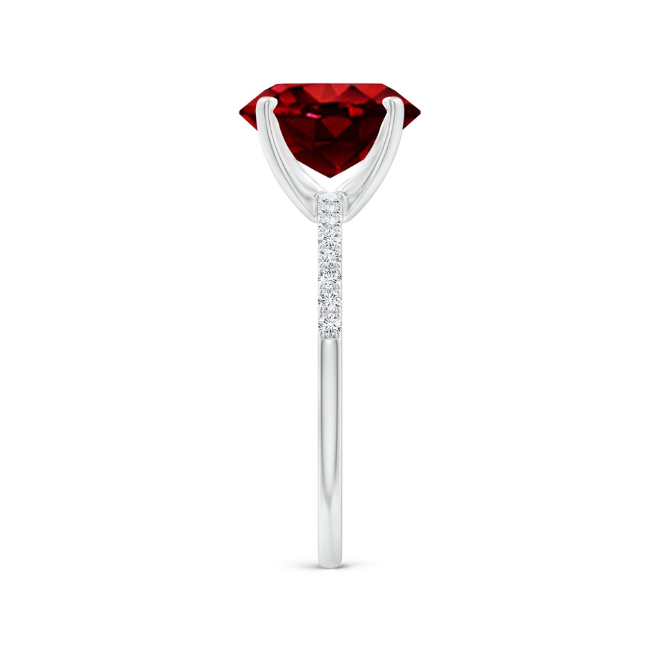 10x8mm AAAA Peg Head Oval Ruby Classic Engagement Ring in P950 Platinum side 299