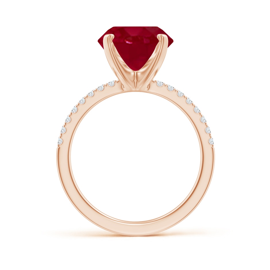 12x10mm AA Peg Head Oval Ruby Classic Engagement Ring in 18K Rose Gold side 199