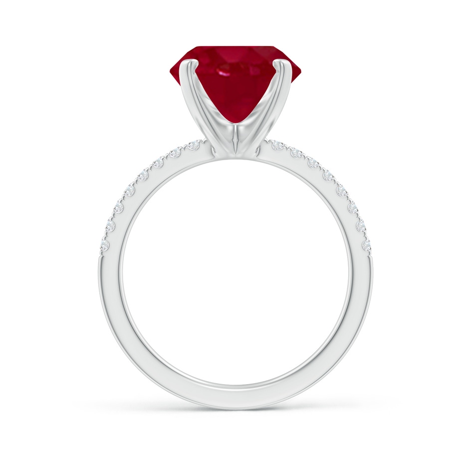 12x10mm AA Peg Head Oval Ruby Classic Engagement Ring in P950 Platinum side 199