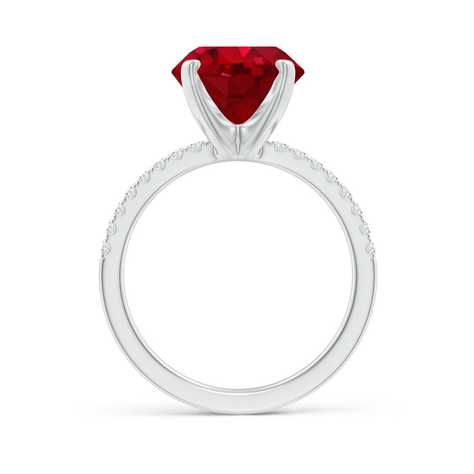12x10mm AAA Peg Head Oval Ruby Classic Engagement Ring in P950 Platinum side 199