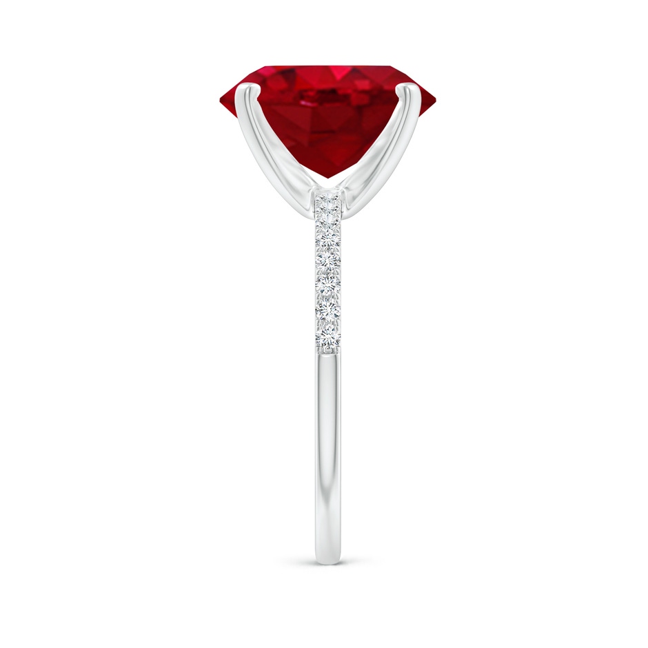 12x10mm AAA Peg Head Oval Ruby Classic Engagement Ring in P950 Platinum side 299