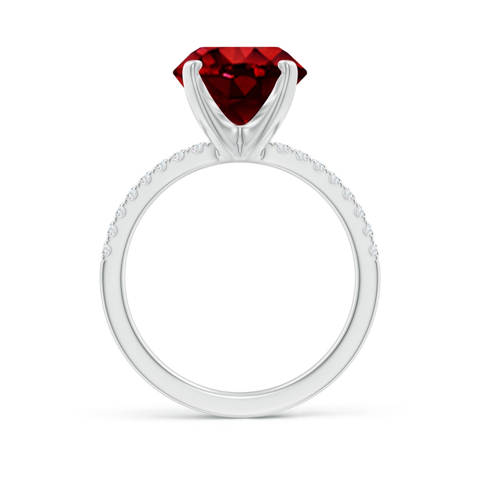 12x10mm AAAA Peg Head Oval Ruby Classic Engagement Ring in P950 Platinum side 199