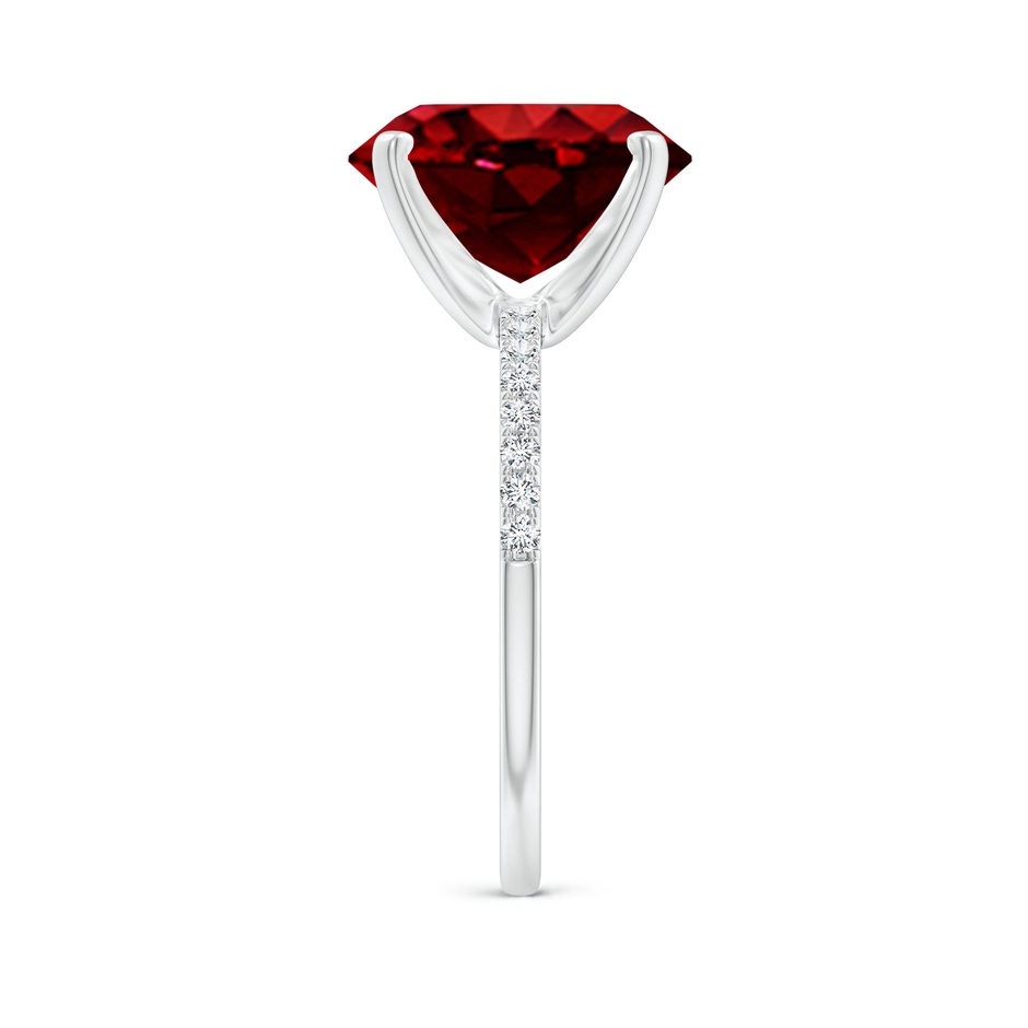 12x10mm AAAA Peg Head Oval Ruby Classic Engagement Ring in P950 Platinum side 299