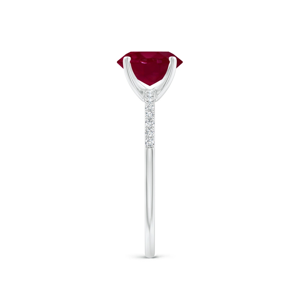 8x6mm A Peg Head Oval Ruby Classic Engagement Ring in P950 Platinum side 299