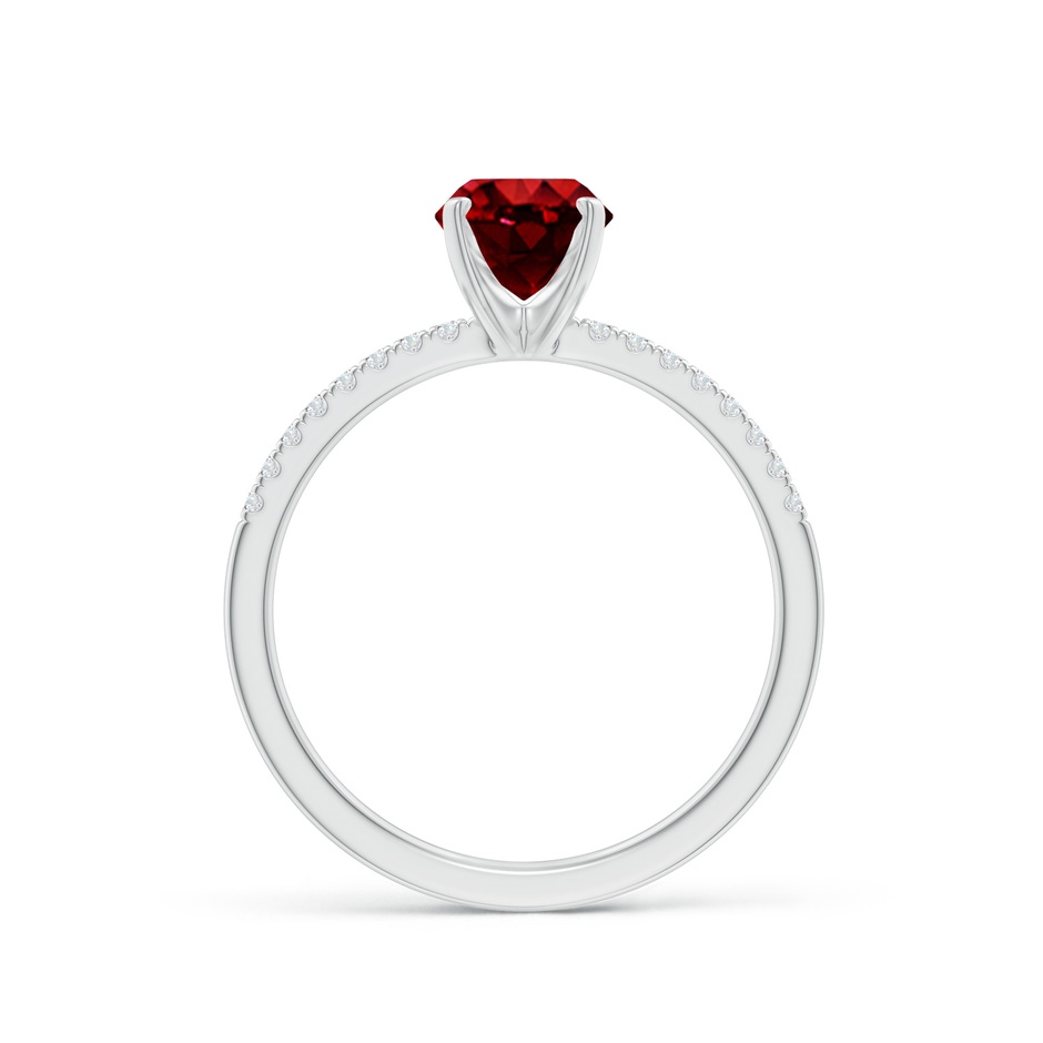 8x6mm AAAA Peg Head Oval Ruby Classic Engagement Ring in P950 Platinum side 199