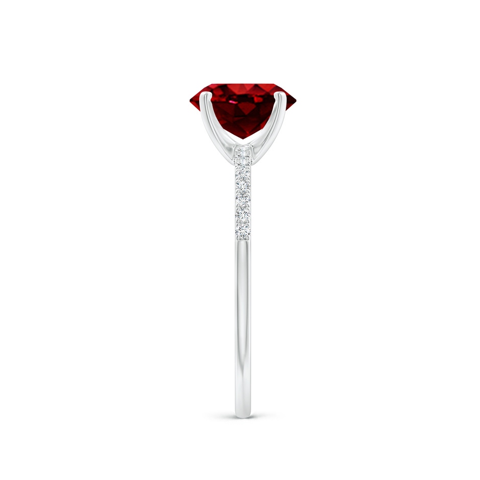 8x6mm AAAA Peg Head Oval Ruby Classic Engagement Ring in P950 Platinum side 299