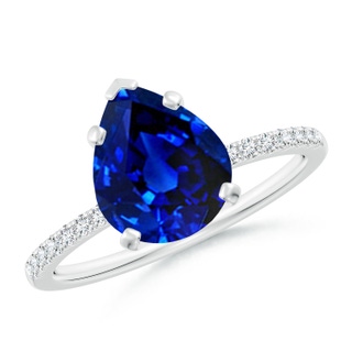 Pear Lab-Grown Lab Grown Blue Sapphire