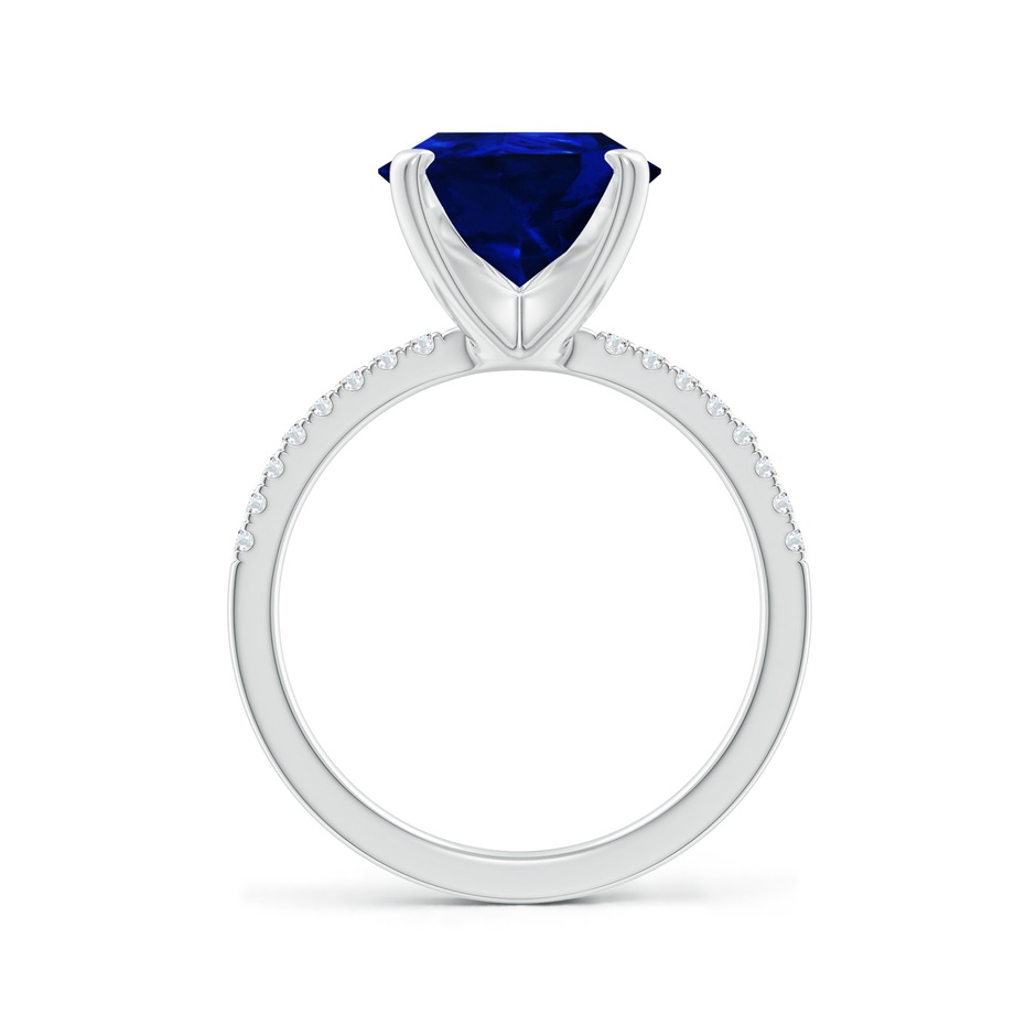 12x10mm Lab-Grown Peg Head Pear Blue Sapphire Classic Engagement Ring in White Gold side 199