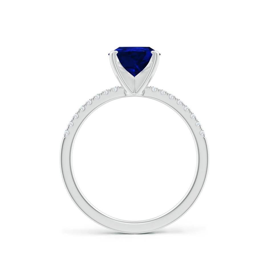 9x7mm Lab-Grown Peg Head Pear Blue Sapphire Classic Engagement Ring in White Gold side 199