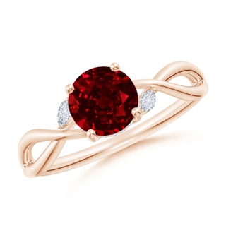 6.5mm AAAA SR4557RD-RGE-AAAA-6.5 in 18K Rose Gold