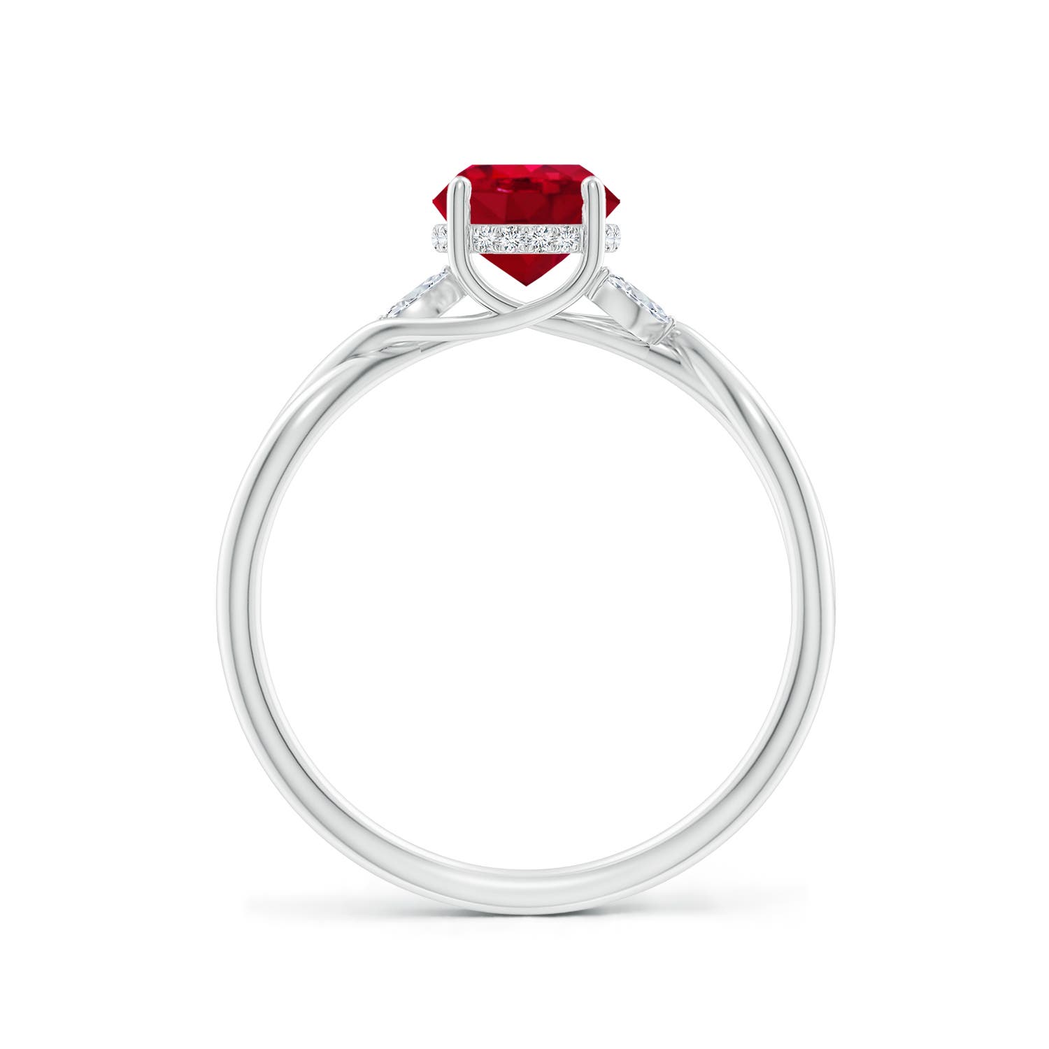 6mm AAA SR4557RD-WGE-AAA-6 in 18K White Gold