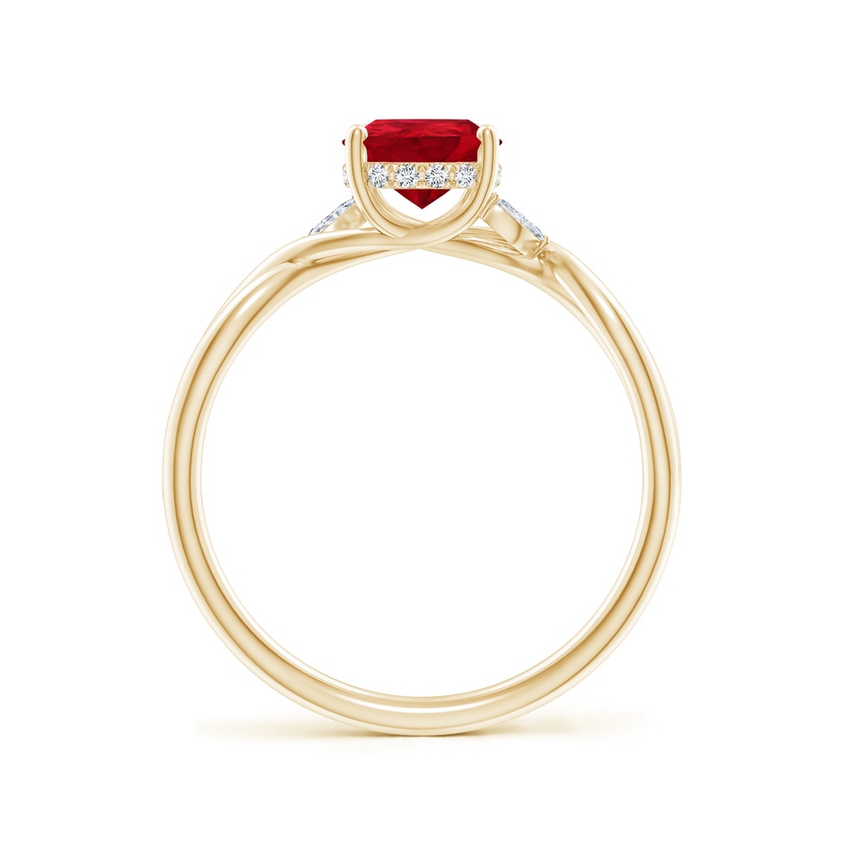 8x6mm AAA SR4559RD-YGE-AAA-8x6 in 18K Yellow Gold side 199