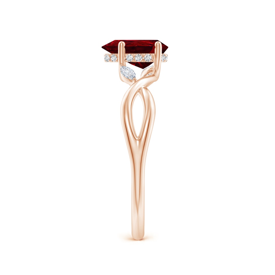 8x6mm AAAA SR4559RD-RGE-AAAA-8x6 in 18K Rose Gold side 299