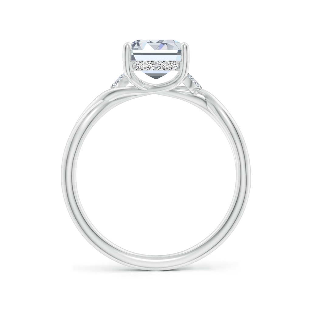 8.5x6.5mm HSI2 Nature-Inspired Emerald-Cut Diamond Hidden Halo Engagement Ring in White Gold Side 199