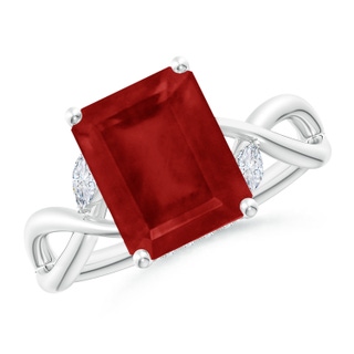 Emerald Cut AA Ruby