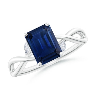 Emerald Cut AAA Blue Sapphire