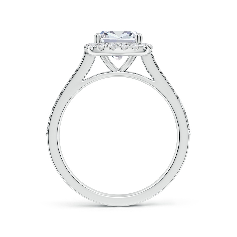 8.5x6.5mm HSI2 Cushion Rectangular Diamond Reverse Tapered Shank Halo Engagement Ring in White Gold side 199