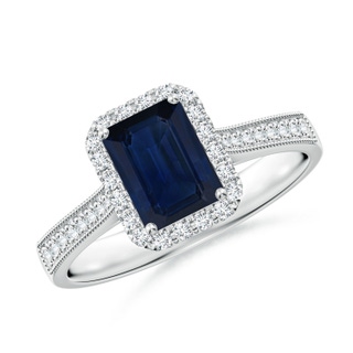 Emerald Cut AA Blue Sapphire