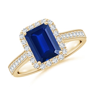 Emerald Cut AAAA Blue Sapphire
