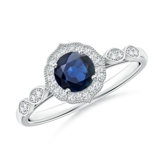 Round AA Blue Sapphire