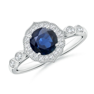 Round AA Blue Sapphire