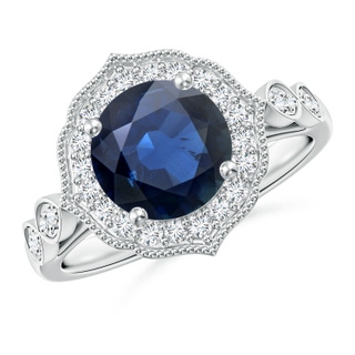 Round AA Blue Sapphire