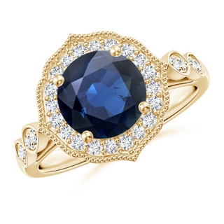 Round AA Blue Sapphire
