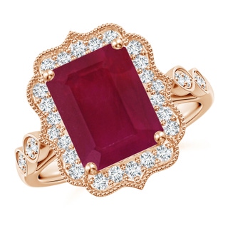 Emerald Cut A Ruby
