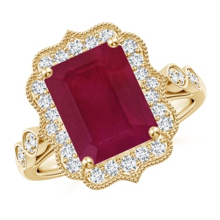 Emerald Cut A Ruby